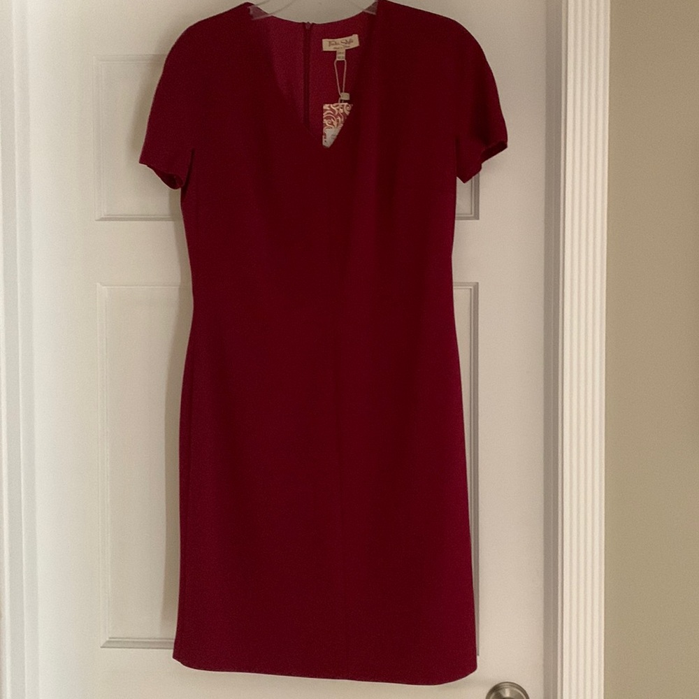Made in Spain short sleeve red dress.